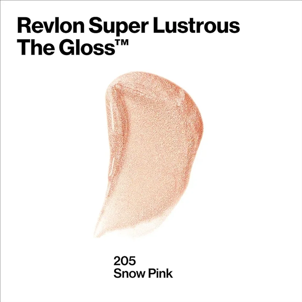 Revlon Lip Gloss, Super Lustrous The Gloss, High Shine, 205 Snow Pink